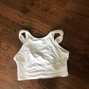 Mind over miles crop top sz 6 white